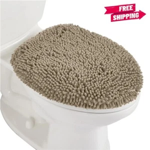 GORILLA GRIP Toilet Lid Cover, Machine Washable Chenille Bathroom Seat Covers, 1 - Picture 1 of 9