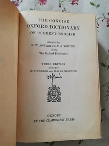 The Concise Oxford Dictionary - Oxford University Press 1938 - Picture 1 of 4