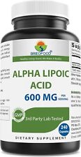 Brieofood Alpha Lipoic Acid 600mg, 240 Capsules