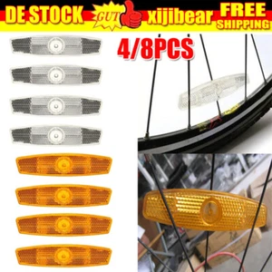 4-8PCS Fahrrad Speichenreflektoren Katzenaugen Speichen Reflektoren Streifen DE - Bild 1 von 15