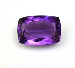 Natural Purple Color Amethyst Gemstone Cushion Cut 8.90 Ct Certified Gemstone - Picture 1 of 5