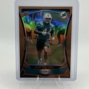 2024 Panini Certified Chop Robinson Bronze Mirror /275 RC Miami Dolphins - Picture 1 of 3