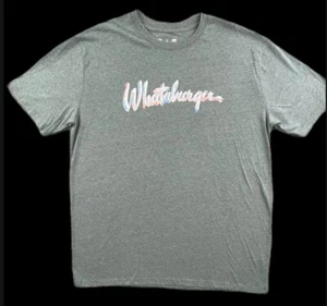 Whataburger T-Shirt Herren XL meliert grau Kurzarm Grafik Tee Freizeit - Bild 1 von 8