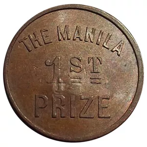 Antiker Spielautomat-Token - ""The Manila"" (~1900-13) 1. Preis, Schießspiel - Bild 1 von 4