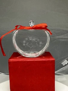 I Love You Crystal Glass Apple 3 Inch Tall - Valentine Gift Love Gift Teacher - Picture 1 of 6