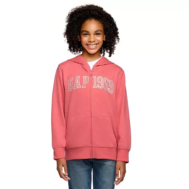 Gap Kids Full Zip French Terry Jacket Size XS 4-5 Pink - Image 1 of 4