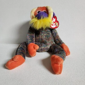 TY Beanie Babies Monkey Bananas Orangutan Y2K 2000 Multi Color with Tags - Picture 1 of 10