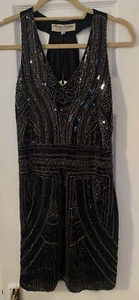 New Look Parisian Collection Handcrafted Beaded Dress Size 10 - Picture 1 of 4