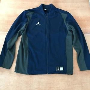 Nike Jordan Flight Dri Fit Jacket Men L Blue Colorblock Full Zip Long Sleeve - Picture 1 of 14