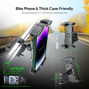 CellPhone Holder Mount for Bike, Bicycle, Scooter Golf Cart Rotatable Phone - Picture 1 of 7