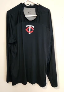 Nike Pro Dri-Fit MLB Minnesota Twins Navy Shirt Men's 2XL Mesh, gray in back p2 - Picture 1 of 4