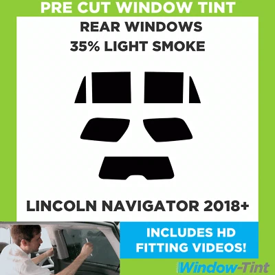 Per Lincoln Navigator 2018+ Pellicola Fumè Chiaro Posteriore Pre Tagliata 35% - Image 1 of 4