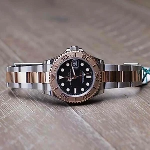 Rolex Yachtmaster 37mm Black Dial Two Tone Watch - 268621 Box & Papers 2023 - Picture 1 of 7