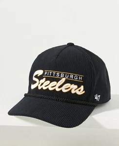 Anthropologie '47 NFL Cordurory Double Header Baseball Cap Pittsburgh Steelers - Picture 1 of 7