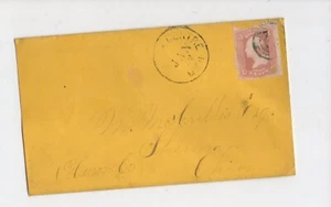 United States used on cover 65 fancy cancel ??? Centre MI to Sherman OH - Picture 1 of 2