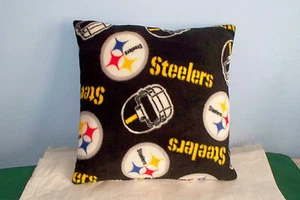 NUEVA ALMOHADA POLAR STEELERS FONDO NEGRO DORADO PITTSBURGH NFL FÚTBOL - Imagen 1 de 1
