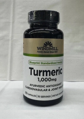 Cápsulas de cúrcuma Windmill 1000 mg 60 unidades Foto 1 de 3