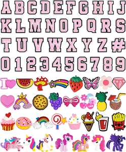 Pink Letters Numbers Girls Decoration Charms, Cute Girly Charm Gift for Girls Ki - Picture 1 of 7