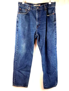 Jeans Levi's 550 Para Hombre Calce Relajado Pierna Cónica Azul Etiqueta 36x30 (Real 37x30) - Imagen 1 de 7