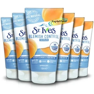 6x St.Ives Blemish Control Natural Apricot Cleansing Face Scrub 150ml Oil Free - Picture 1 of 1