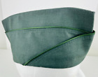 US Army Green Side Garnison Casquette Années 1950 Bancroft Taille 7 Tuyau Vert Laine *Ma13