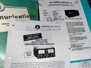 Hallicrafters SX-71 Receiver Manual with Sams Photofact & Service Bulletin - Zdjęcie 1 z 1