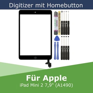 Digitizer für Apple iPad Mini 2 A1490 Schwarz Touchscreen Glas Display Scheibe - Afbeelding 1 van 7