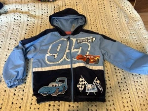 Rare Vintage Disney Pixar Cars Track jacket 5 Lightning McQueen Piston Cup Y2K - Picture 1 of 5