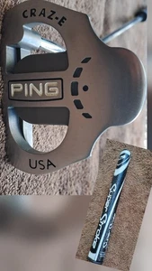 Golfschläger Ping Craz-E USA Putter 35" RECHTS H SUPERSCHLAG neuer Griff. Kopfbedeckung  - Bild 1 von 16