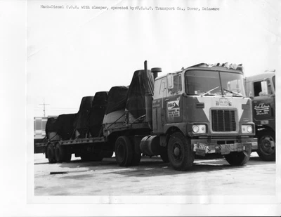 8X10 black & white semi-truck photos  - Group of 5 ORIGINALS -  Stan Holtzman - Image 1 of 4