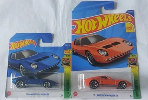 Hot Wheels '71 Lamborghini Miura SV (x2) Track Stars: HW Exotics - New/Sealed - Picture 1 of 11