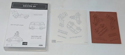 Juego de 6 globos de coche VW Bug Van Stampin Up Driving By Cling Hola gracias Foto 1 de 4