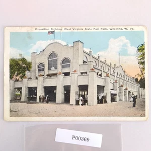 Postal de los años 20 Exposition Building West Virginia State Fair Park Wheeling - Imagen 1 de 2
