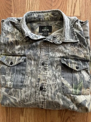 Redhead XLT Mens Camo Shirt Mossy Oak Break Up Hunting Camouflage Collard - Image 1 of 4