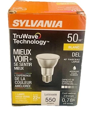 Sylvania TruWave LED Light Bulb 40920 White Medium Base PAR20 6.5W - Image 1 of 4