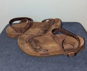 Birkenstock Yara Sandals Womens Size EU 40 US 9 Oiled Leather Habana Brown - Picture 1 of 9