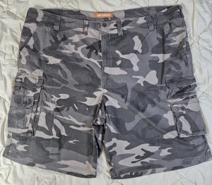 Vintage 90s Lee Camo Cargo Carpenter Utility Shorts Baggy - Size 54W - Picture 1 of 16