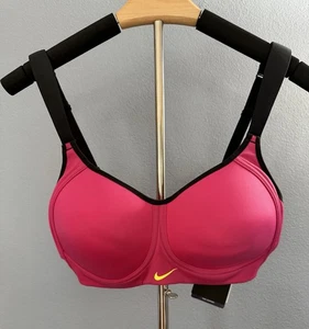 Nike Pro Hero High Support BH Dry Fit 34 D weich gepolsterter Schultergurt Neu mit Etikett - Bild 1 von 14