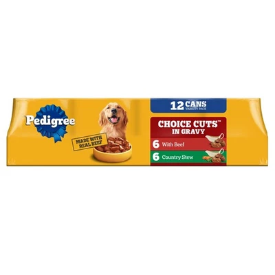 (Paquete de 2) Cortes de Pedigree Choice en salsa con comida húmeda para perros de res, 13,2 oz, 12 quilates Foto 1 de 4