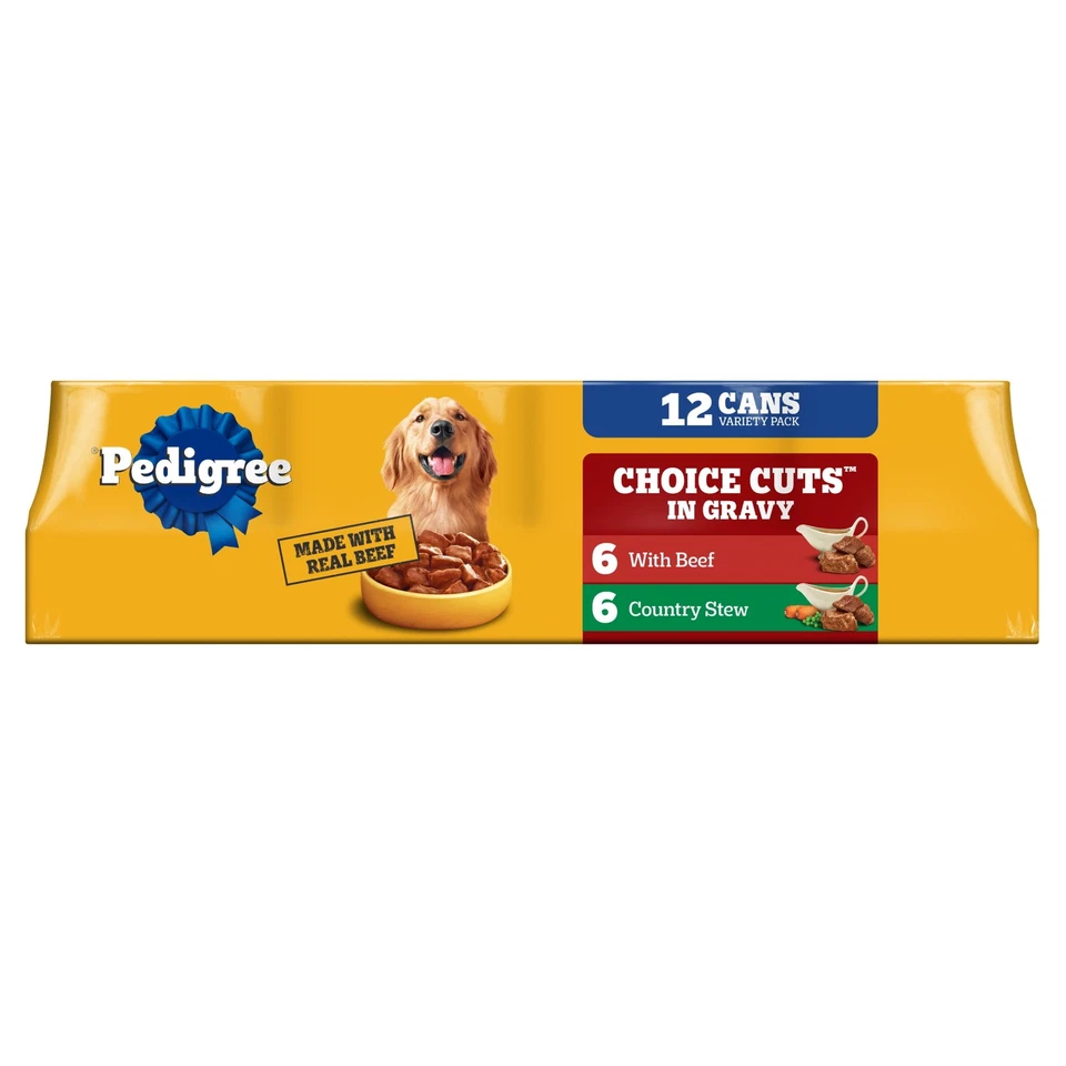 (Paquete de 2) Cortes de Pedigree Choice en salsa con comida húmeda para perros de res, 13,2 oz, 12 quilates Foto 1 de 4
