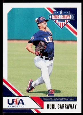 2020 Panini USA Baseball Stars & Stripes Burl Carraway 15 - Image 1 of 2
