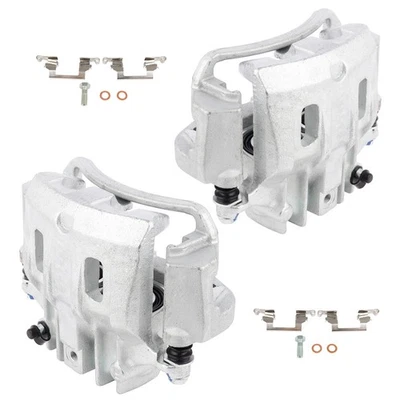 Par de pinzas de freno traseras izquierda derecha plateadas para Ford F250 F350 Super Duty 99-04 Foto 1 de 4