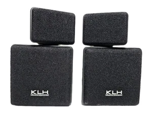 Set of 2 KLH Audio Systems Model 09 Speakers Black Twistable Satellite Speakers - Picture 1 of 11