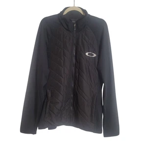 Oakley Mens Quilted Jacket Size XL Black Reflective Outdoor Athletic Lightweight - Picture 1 of 15