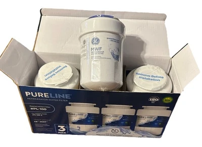2 Pureline PL-100 Refrigerator Water Filter For GE MWF, And One GE Brand - Image 1 of 2