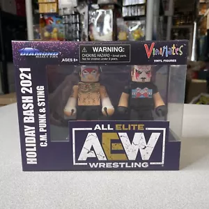 Vininatos AEW Diamond Select CM Punk Sting 1 DE 500 SDCC exclusivos fiestas - Imagen 1 de 6