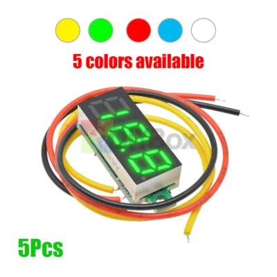5 Stück Mini DC 0-100V 0,28 Zoll 3-Digital Voltmeter LED Spannung Panel Meter 3-Drähte - Bild 1 von 4