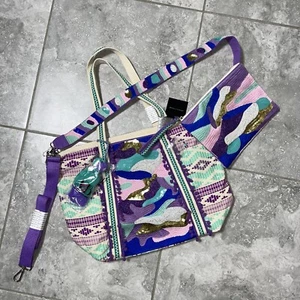 America Beyond Large Embellished Sequin Beaded Tote Bag Crossbody Aztec Boho New - Picture 1 of 17