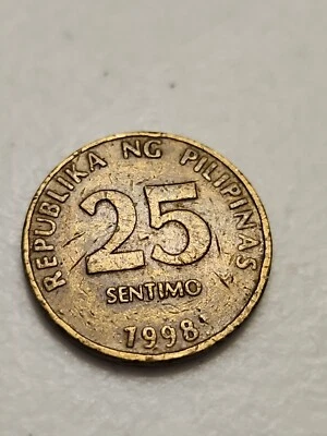1998 Philippines 25 Sentimo Coin !$! - Image 1 of 4