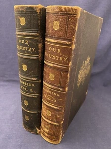 1880 Benson J Lossing OUR COUNTRY Household History Vols 2-3 Illus F Darley - Picture 1 of 12